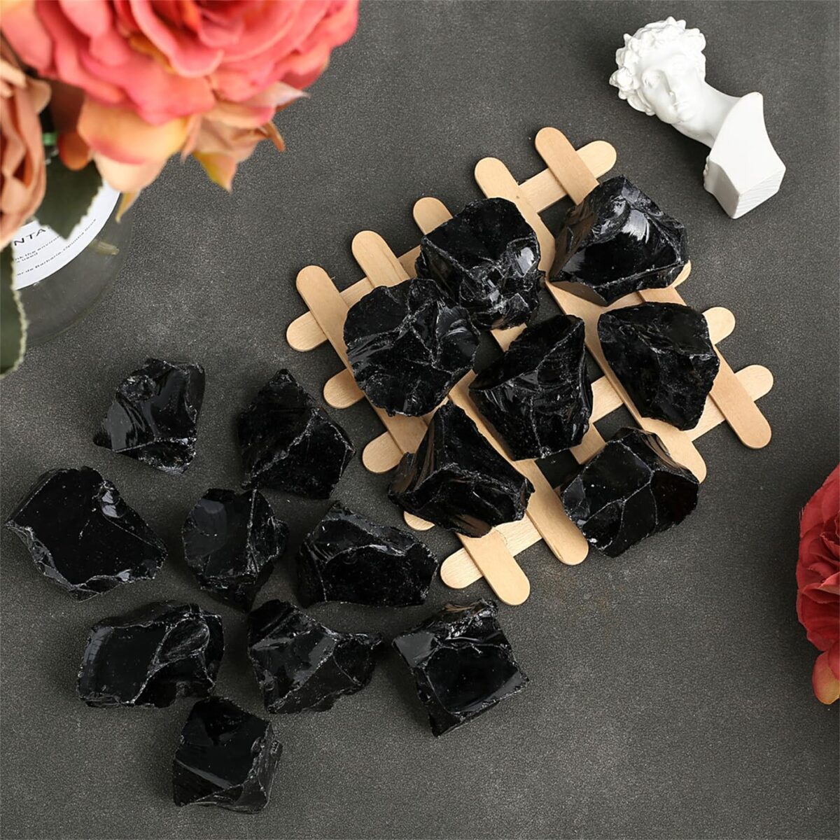 0.78-1.18in Obsidian Quartz Crystal Bulk Natural Healing Crystal Gemstone Polished Reiki Crystal Healing Decorative Gemstone - Image 2