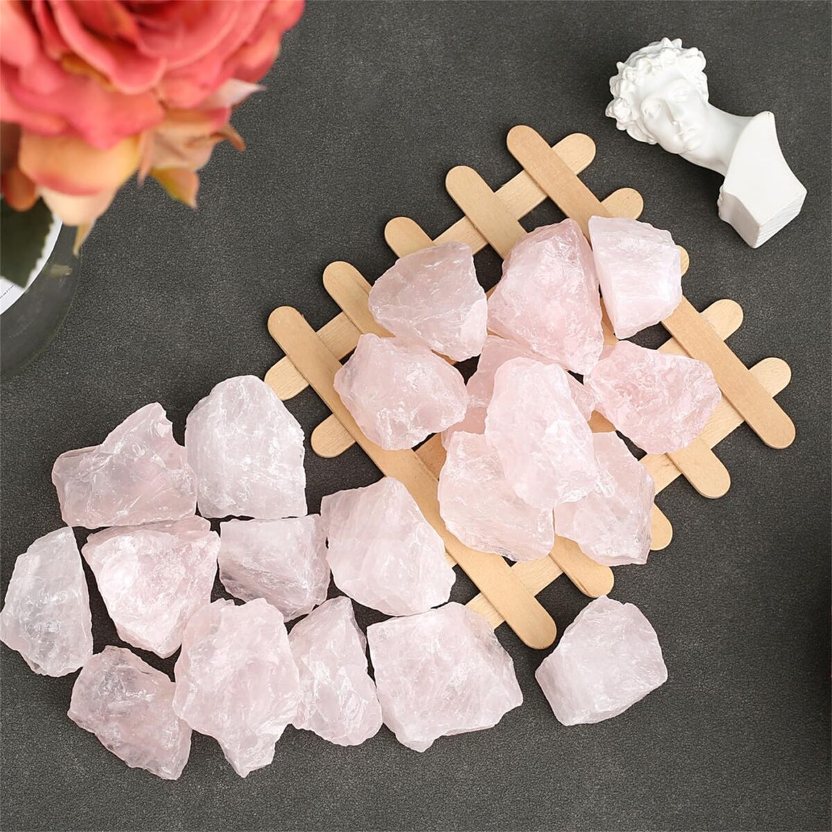 0.78-1.18in Rose Quartz Bulk Natural Healing Crystal Gemstone Polished Reiki Crystal Healing Decorative Gemstone - Image 2