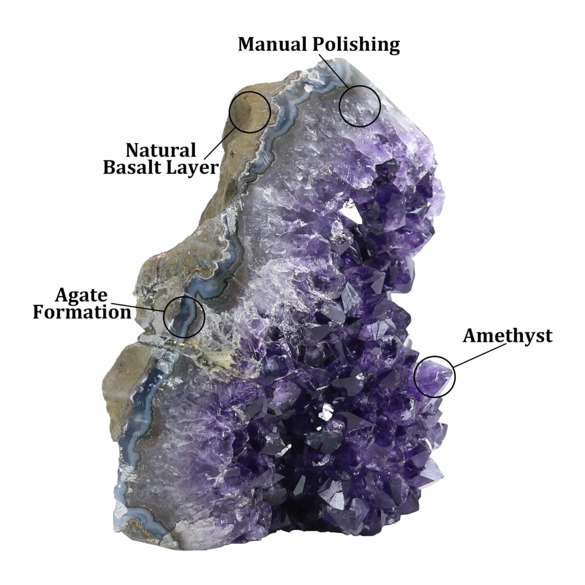 Natural Amethyst Cluster Crystal Rock - Image 3