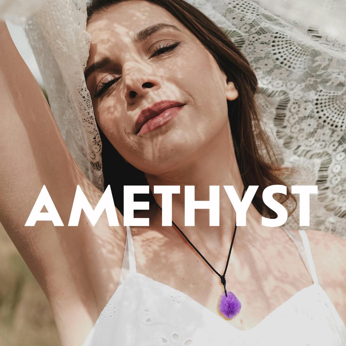 Natural amethyst rough necklace - Image 4