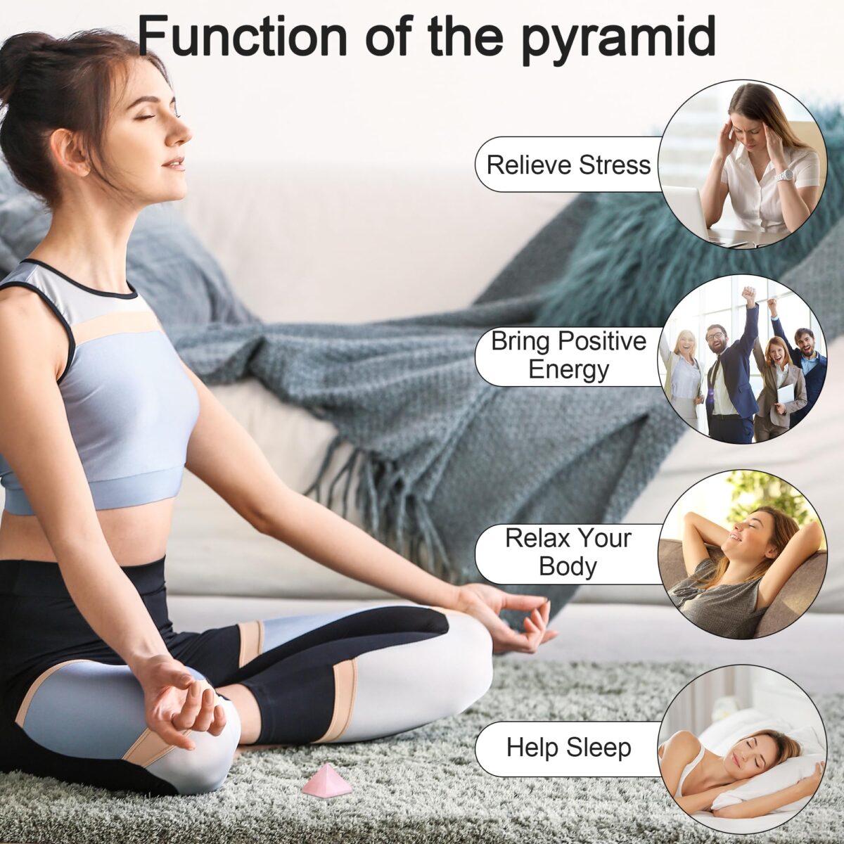 Rose Quartz Gemstone Pyramid Crystal - Rose Quartz - Image 5
