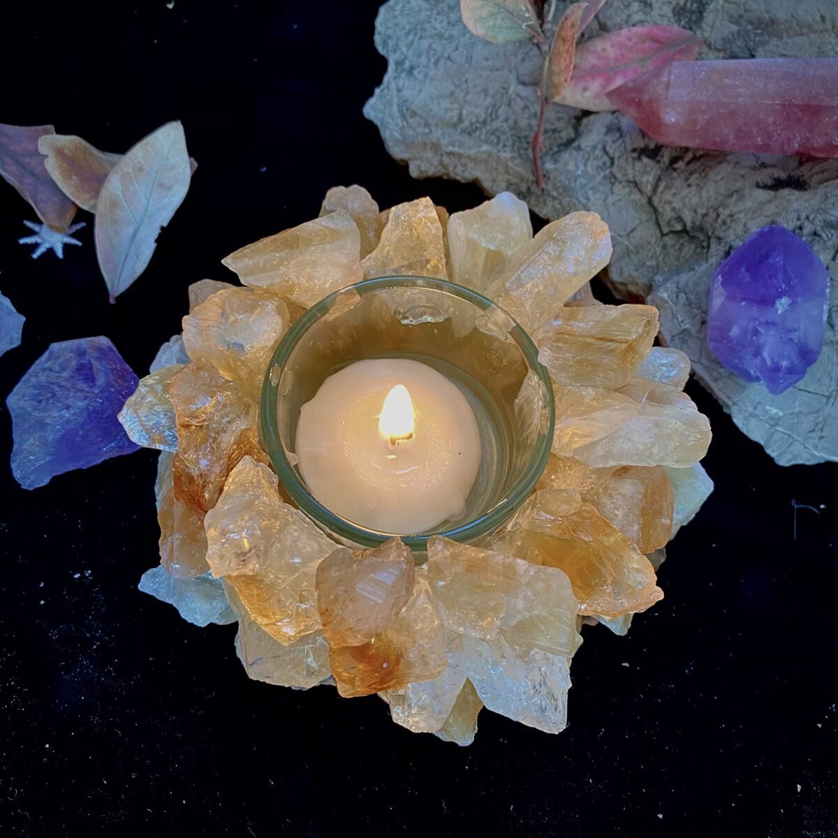 Natural citrine rough incense holder - Image 3