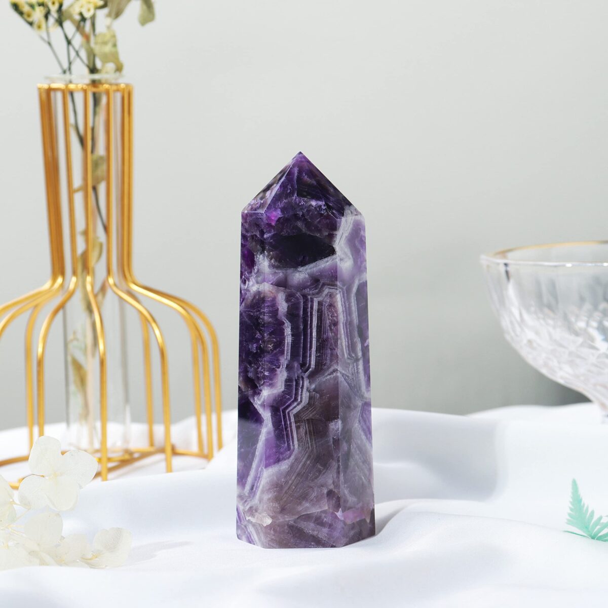 Dream Amethyst Healing Crystal Pillar - Purple - Image 2