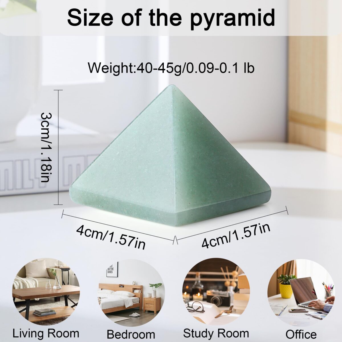 Green Aventurine Gemstone Pyramid Crystal-Green Aventurine - Image 3