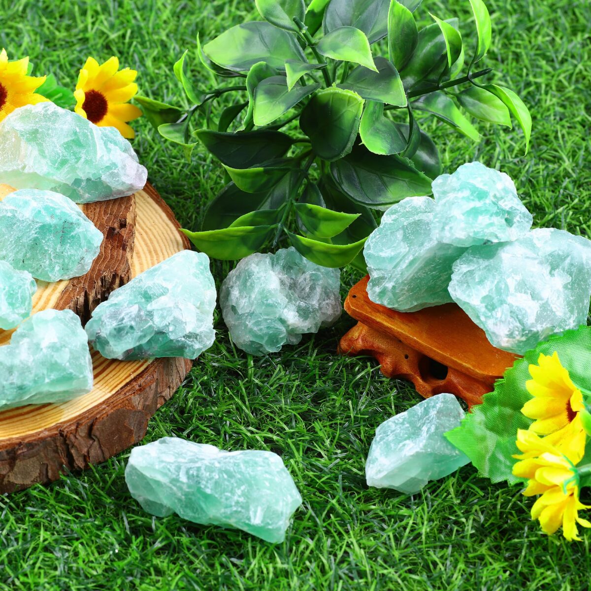 0.78-1.18in Green Fluorite Crystal Bulk Natural Healing Crystal Gemstone Polished Reiki Crystal Healing Decorative Gemstone - Image 2