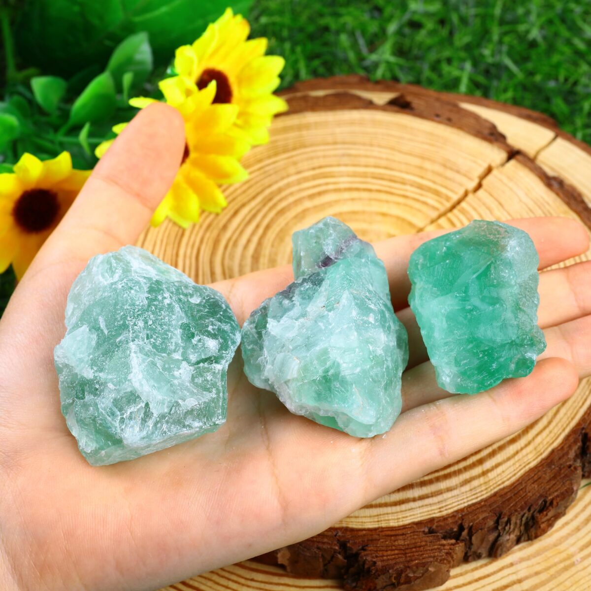 0.78-1.18in Green Fluorite Crystal Bulk Natural Healing Crystal Gemstone Polished Reiki Crystal Healing Decorative Gemstone - Image 5