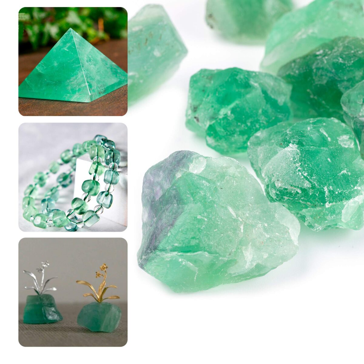 0.78-1.18in Green Fluorite Crystal Bulk Natural Healing Crystal Gemstone Polished Reiki Crystal Healing Decorative Gemstone - Image 3