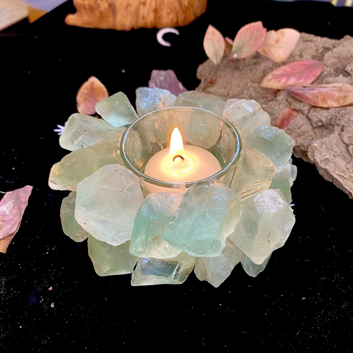 Natural green aventurine crystal original stone incense frame - Image 3