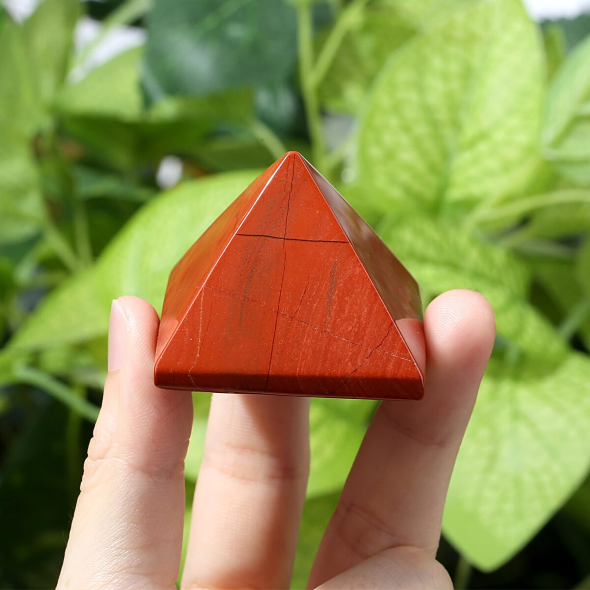 Red Jasper Gemstone Pyramid Crystal - Jasper - Image 2