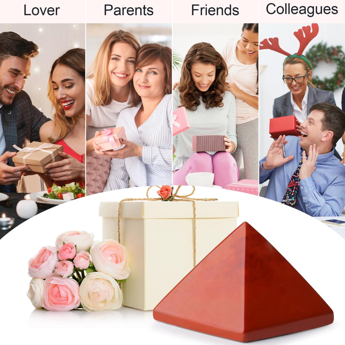 Red Jasper Gemstone Pyramid Crystal - Jasper - Image 4