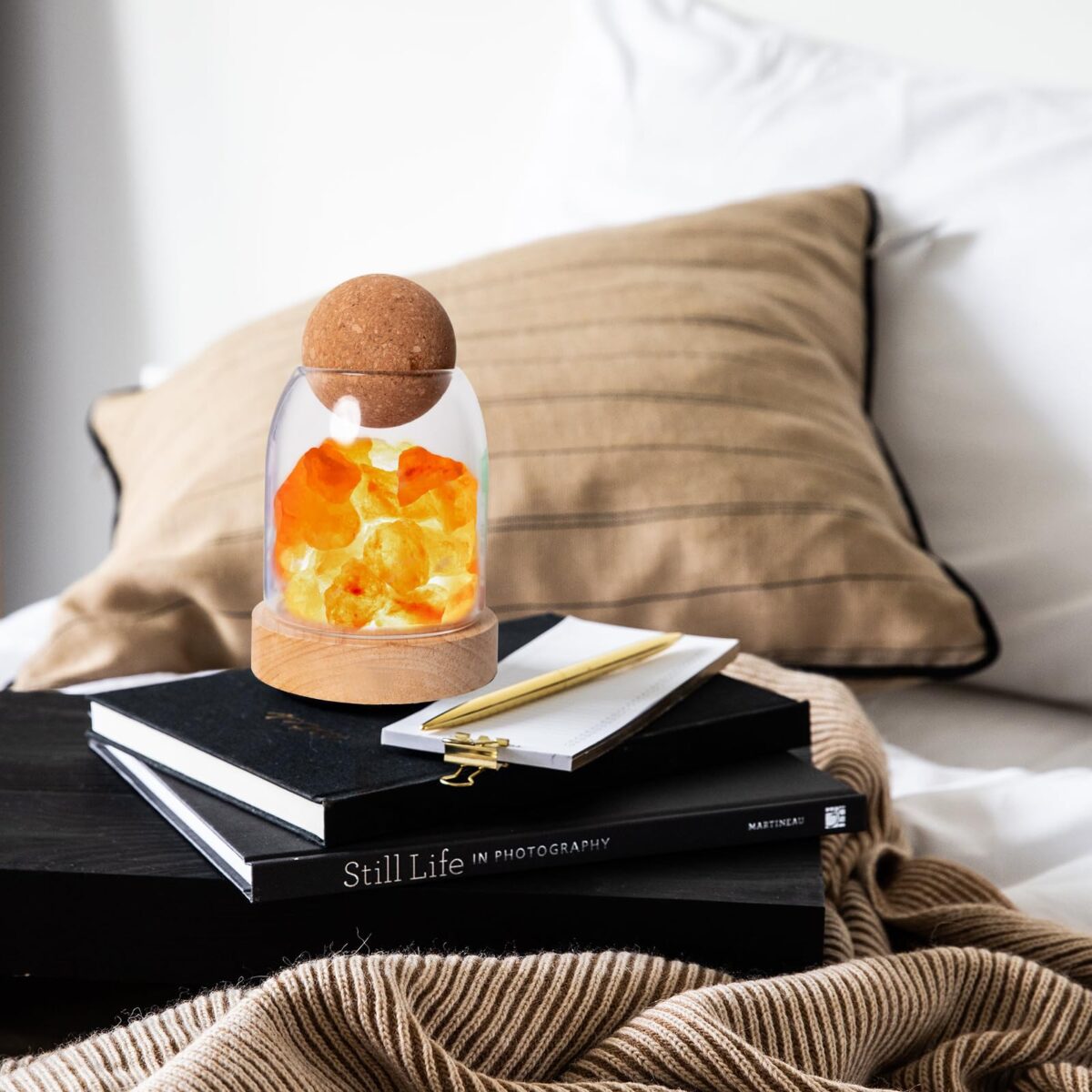 Orange Fluorite Crystal Night Light Aromatherapy Stone Diffuser - Image 3