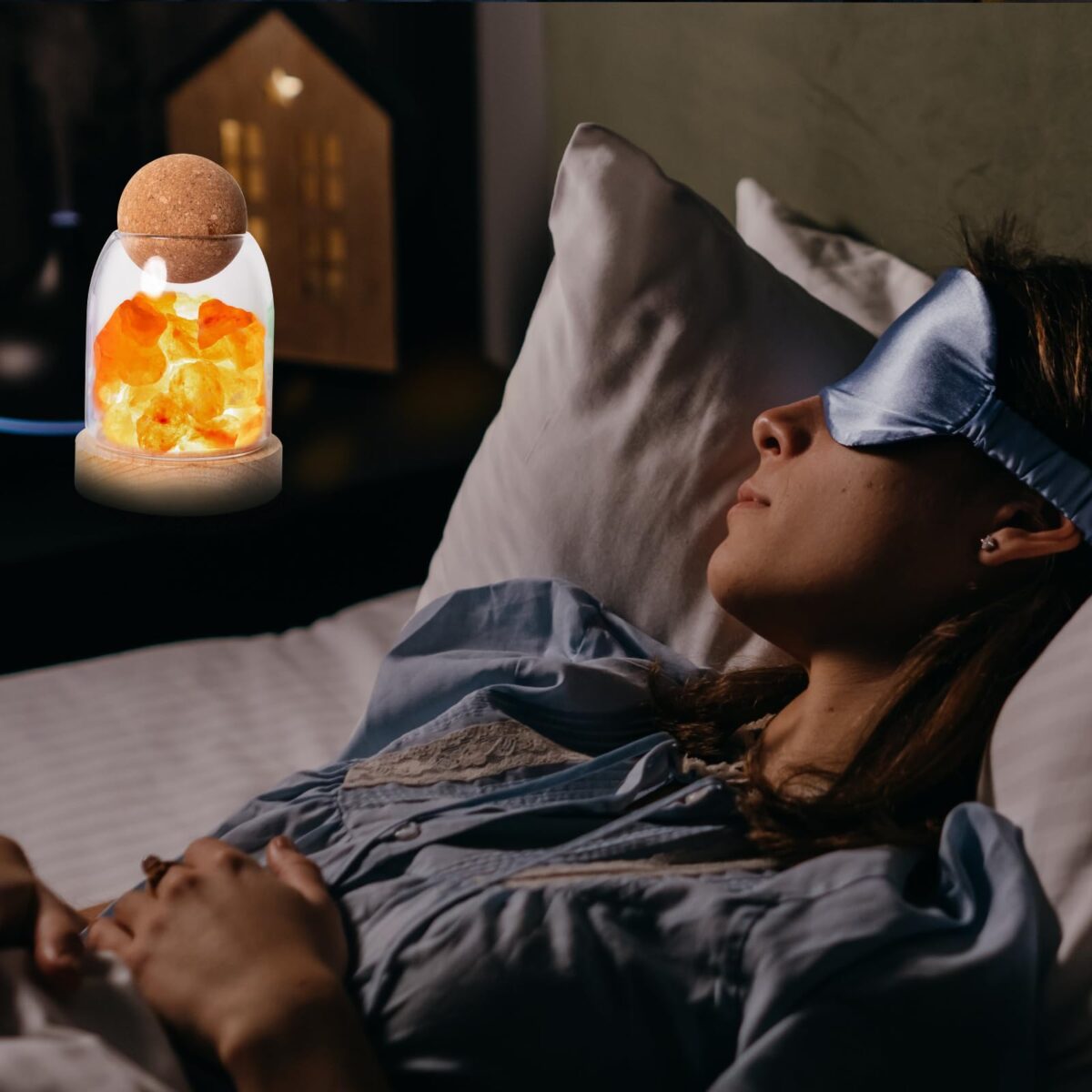 Orange Fluorite Crystal Night Light Aromatherapy Stone Diffuser - Image 6