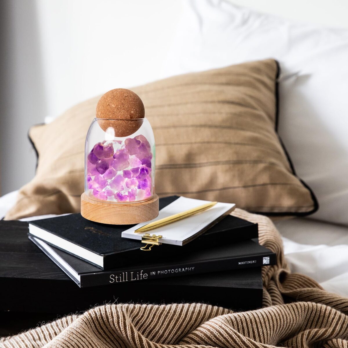 Amethyst Stone Night Light Aromatherapy Stone Diffuser - Image 5