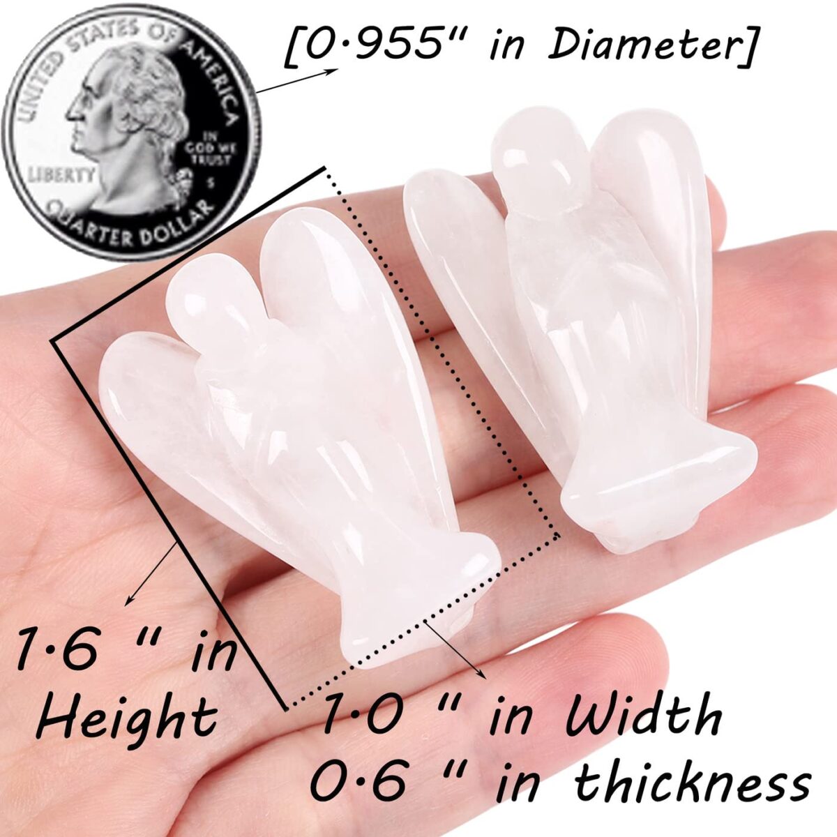 Amethyst Angel Handmade Stone Sculpture - Image 2