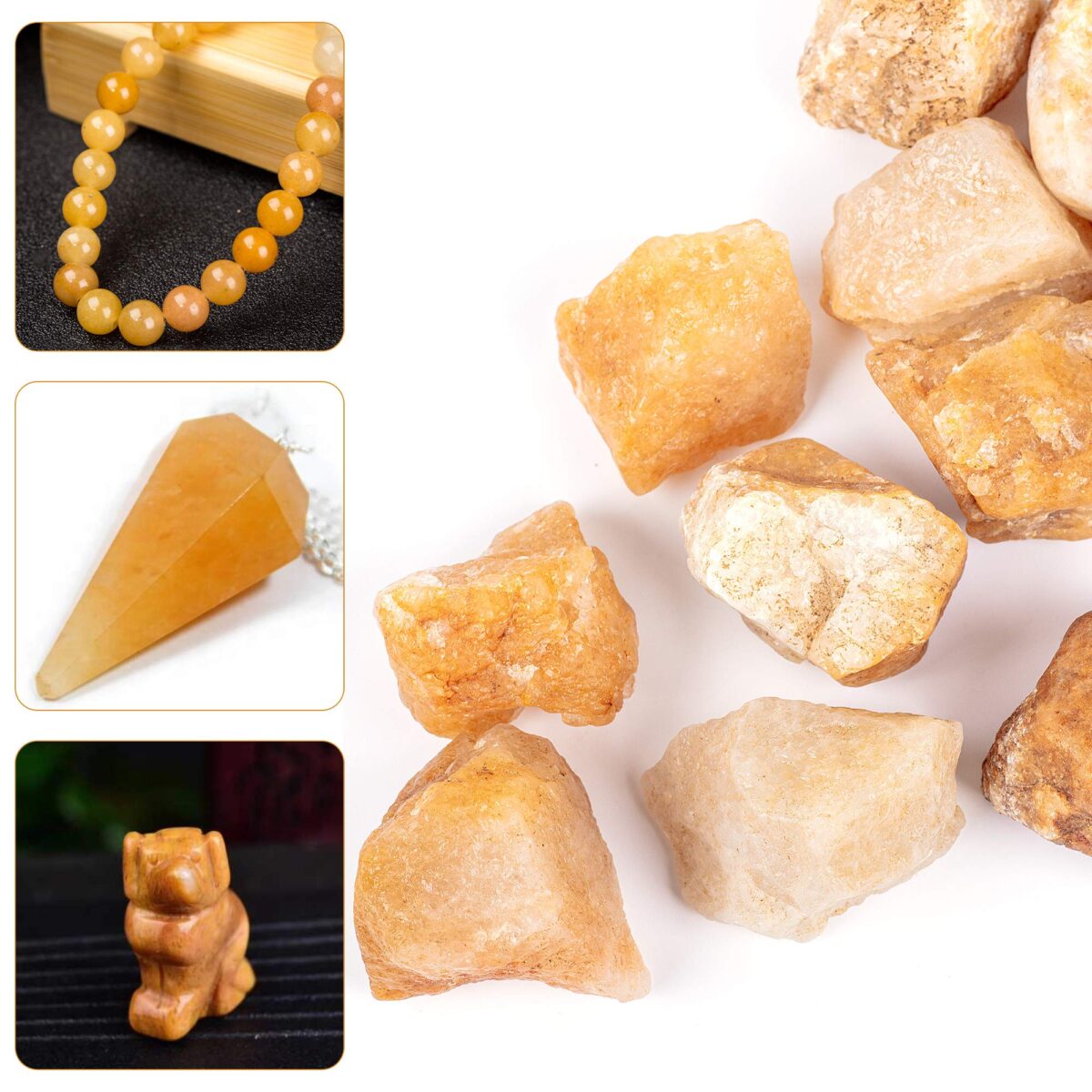 0.78-1.18in yellow Aventurine Crystal Bulk Natural Healing Crystal Gemstone Polished Reiki Crystal Healing Decorative Gemstone - Image 3