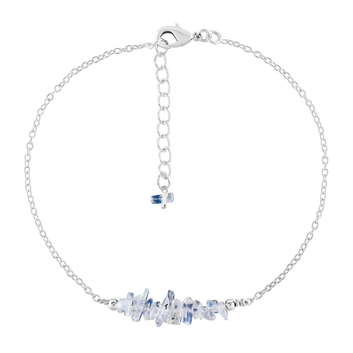 Natural Crystal Anklet Birthstone Chakra Crystal - Rainbow Moonstone - Image 4