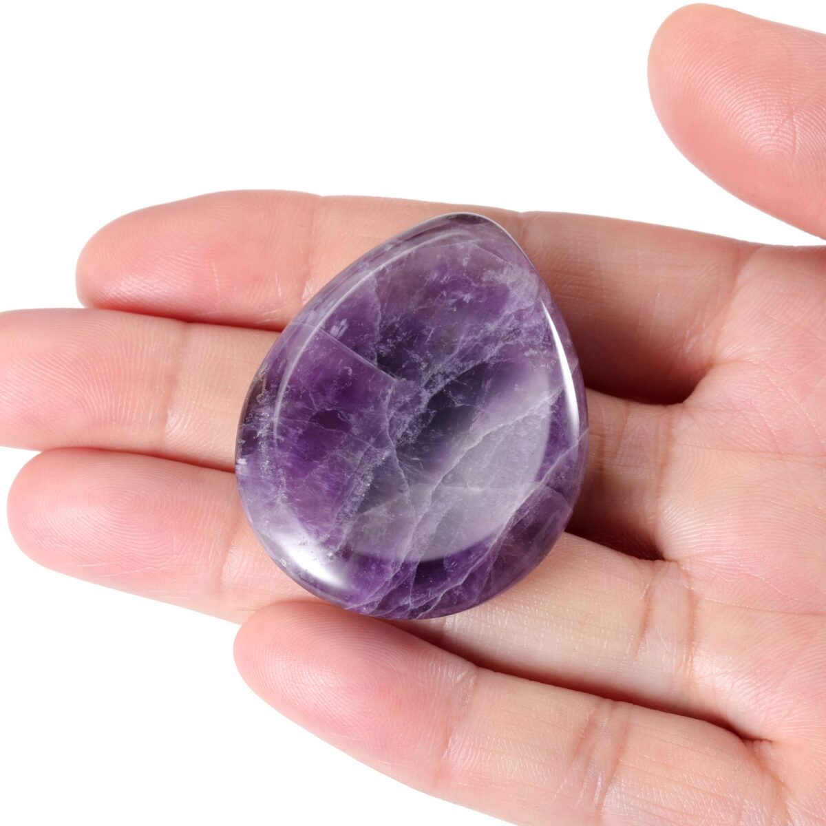 Healing Crystal amethyst Crystal Worry Stone - Image 2