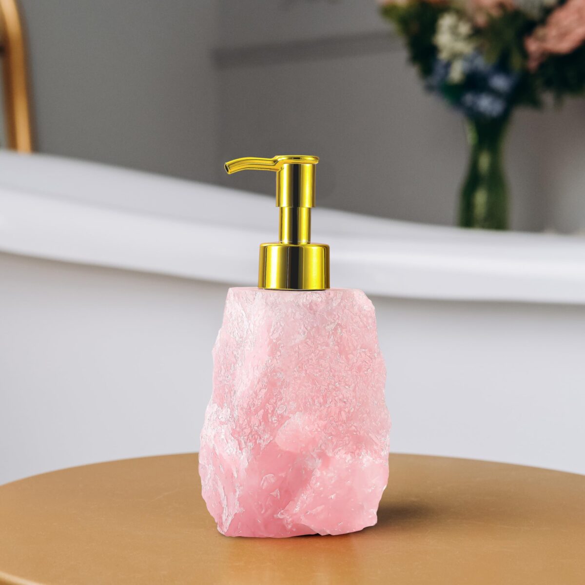 Rose Quartz Crystal Essential Oil Bottle - Image 3