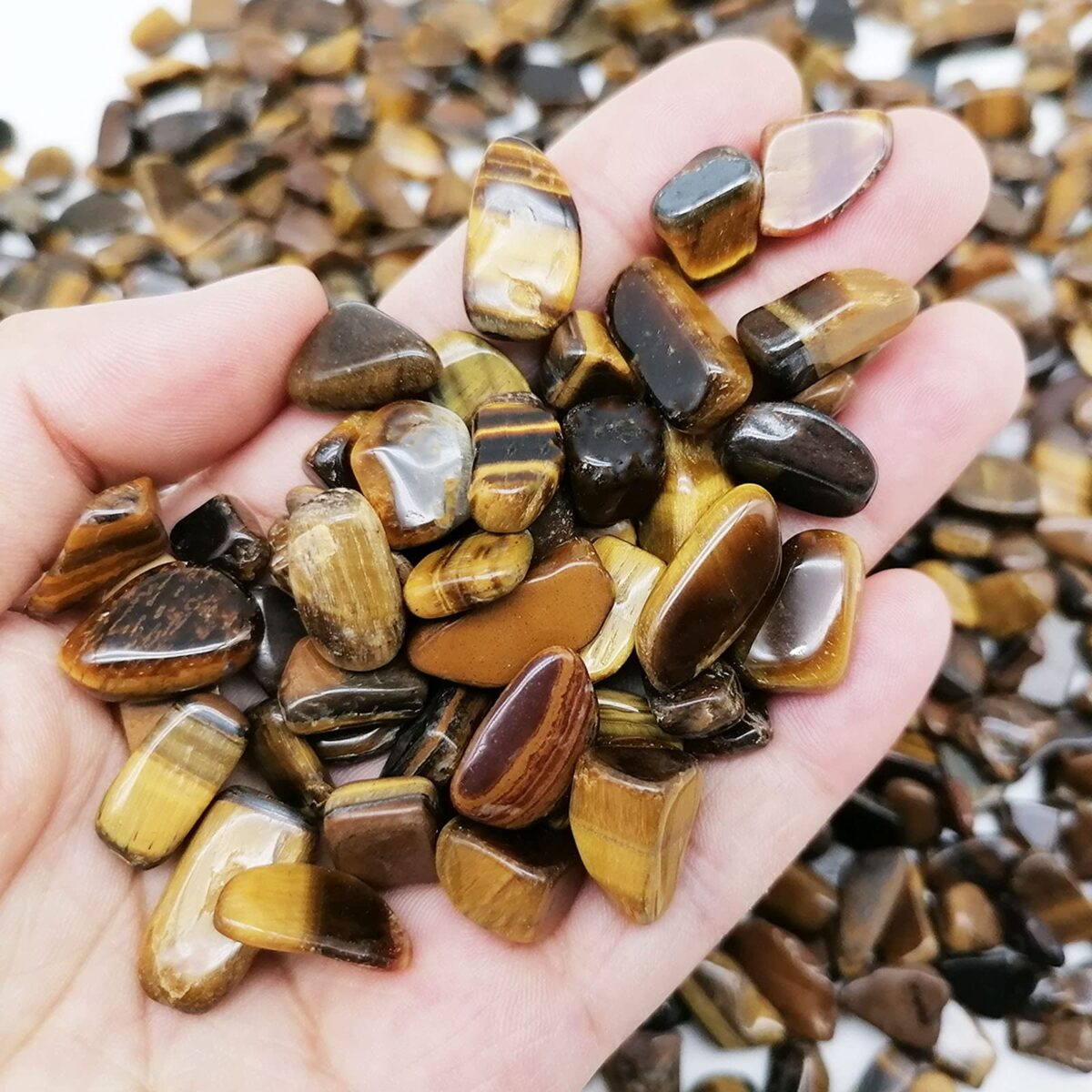 Tigers Eyes Broken Crystals Quartz Grinding Fragments - Image 2