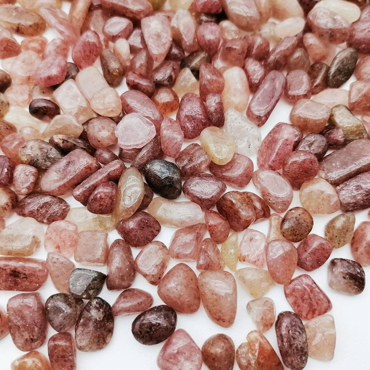 Strawberry quartz crystals rocks strawberry crushed crystals - Image 5