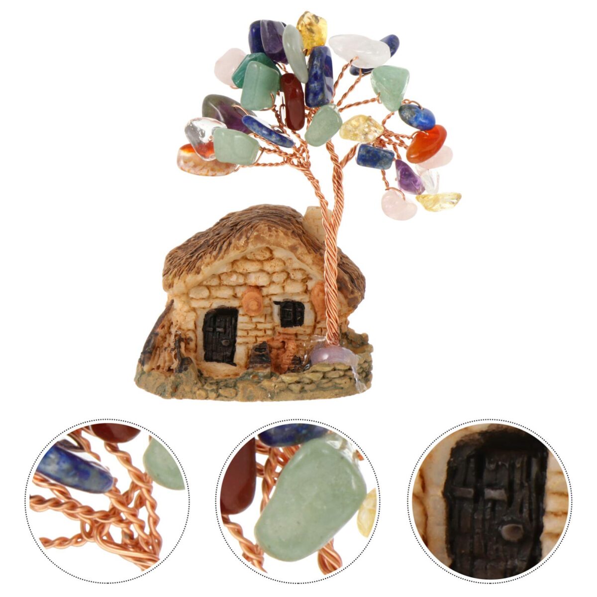 Colorful natural crystal tree gravel hut shape - Image 4