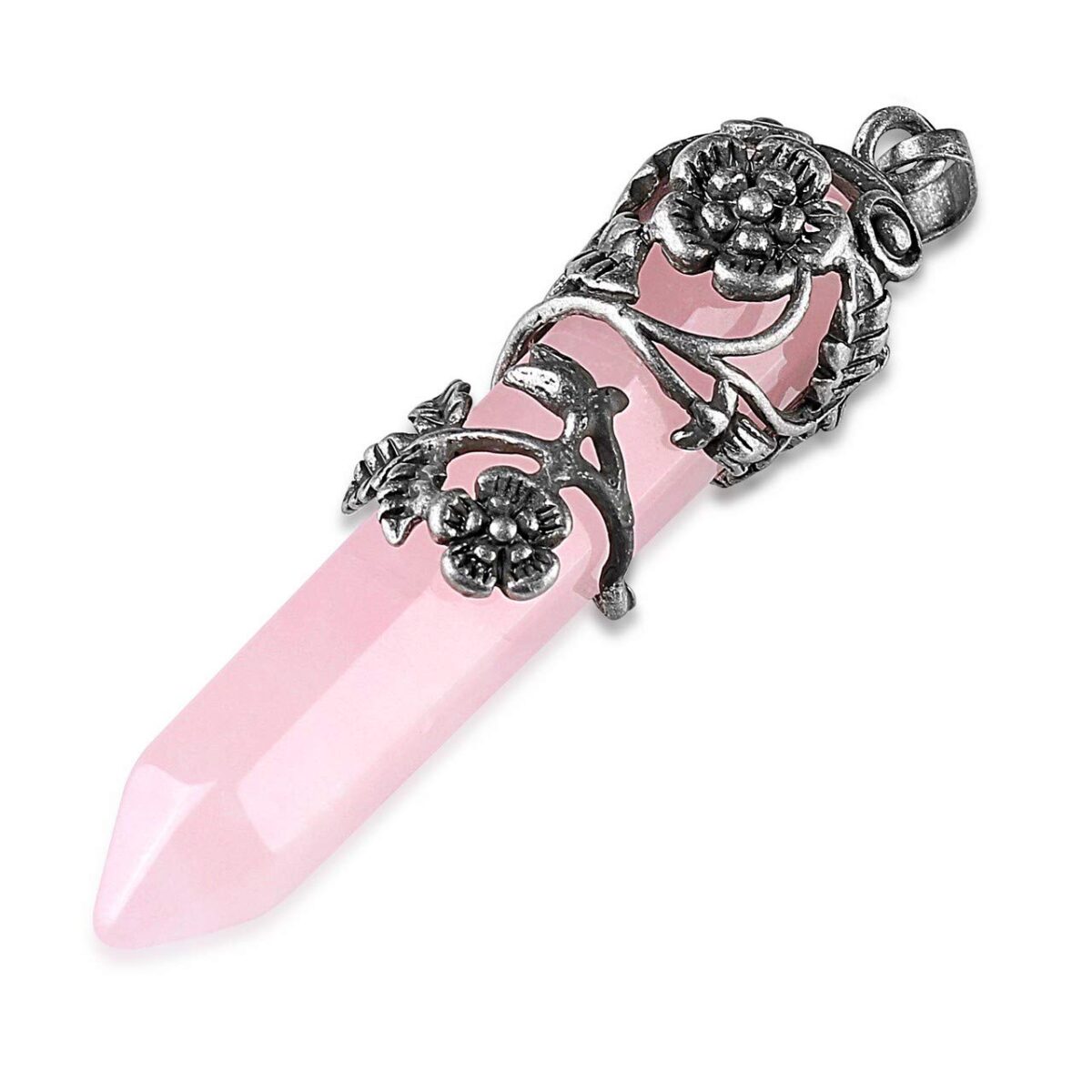 Natural crystal Pink crystal flower wrap crystal pendant - Image 3