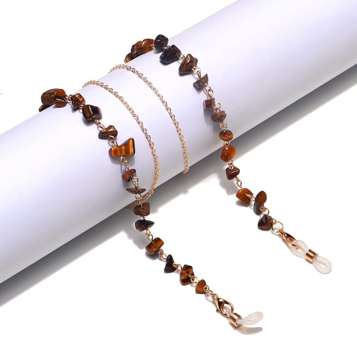 Beaded Eyeglass Chain for Women Girls,Green Aventurine Natural Stones Sunglass Lanyard,Stylish Mask Chains - Image 6