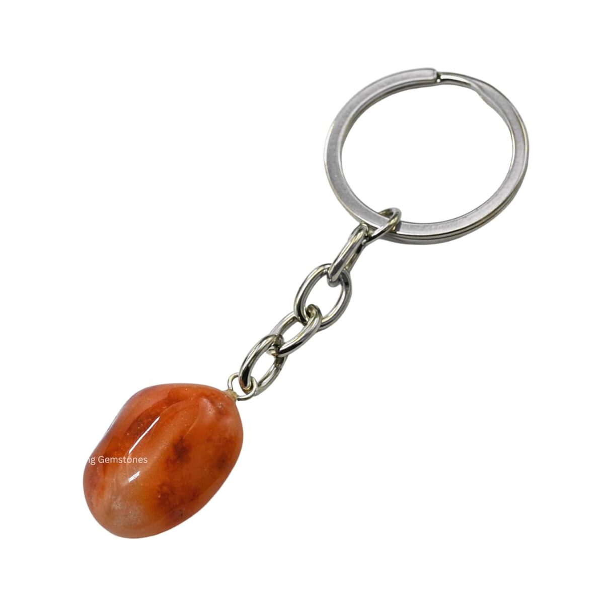 Carnelian Crystal Car Key Holder - Crystals and Healing Stones Car Keys Keychain for Gift for Christmas Stockings Stuffers for Women Men Teen Kids (Tumbled Crystal Keychain) - Image 4