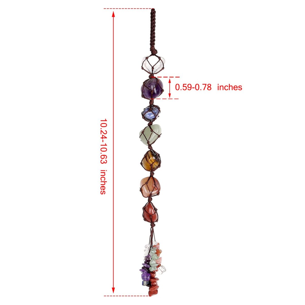 Top Plaza Car Decor Chakra Hanging Decoration Gemstones Healing Crystals Home Indoor Hanging Ornament for Good Luck,Yoga Meditation, Protection (7 Chakra) - Image 6