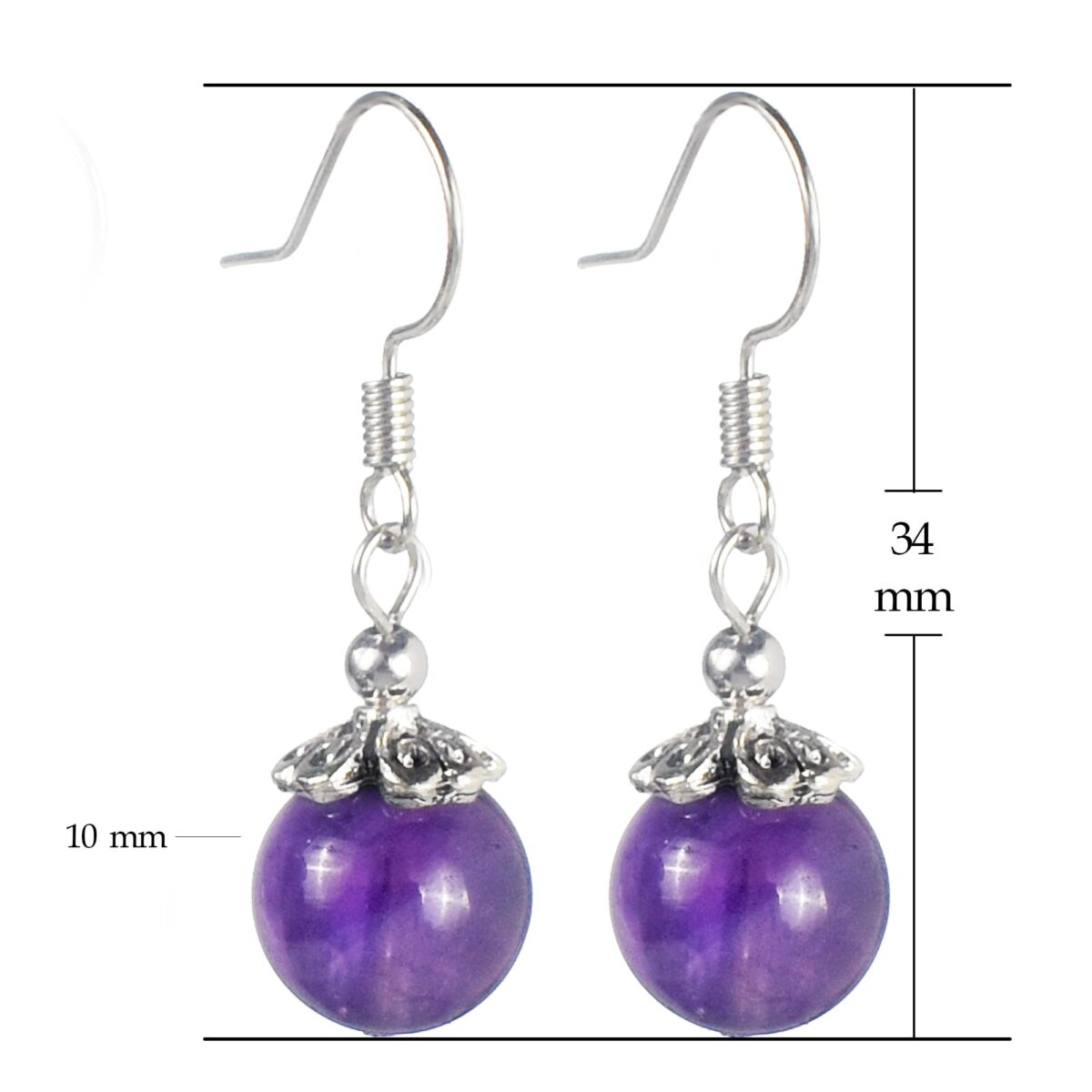 Genuine Stone Beaded Earrings 7 Pairs Dangle Earrings Chakra Earring Healing Crystal Lightweight Colorful Gemstone Earrings Gifts for Women Mom - Image 5