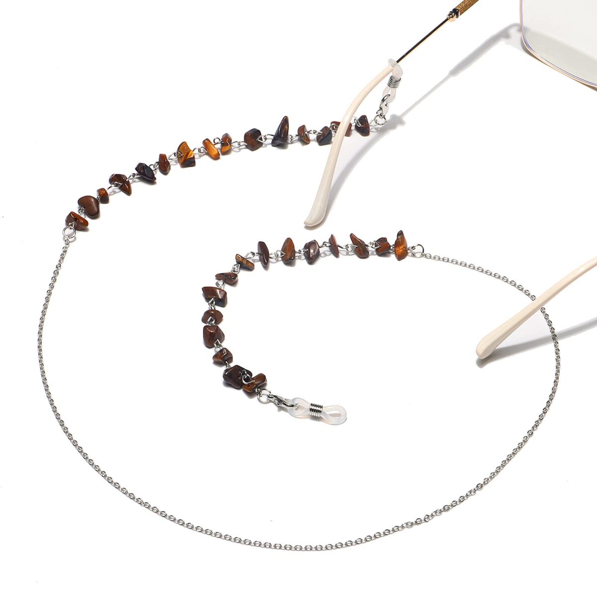 Beaded Eyeglass Chain for Women Girls,Green Aventurine Natural Stones Sunglass Lanyard,Stylish Mask Chains - Image 4