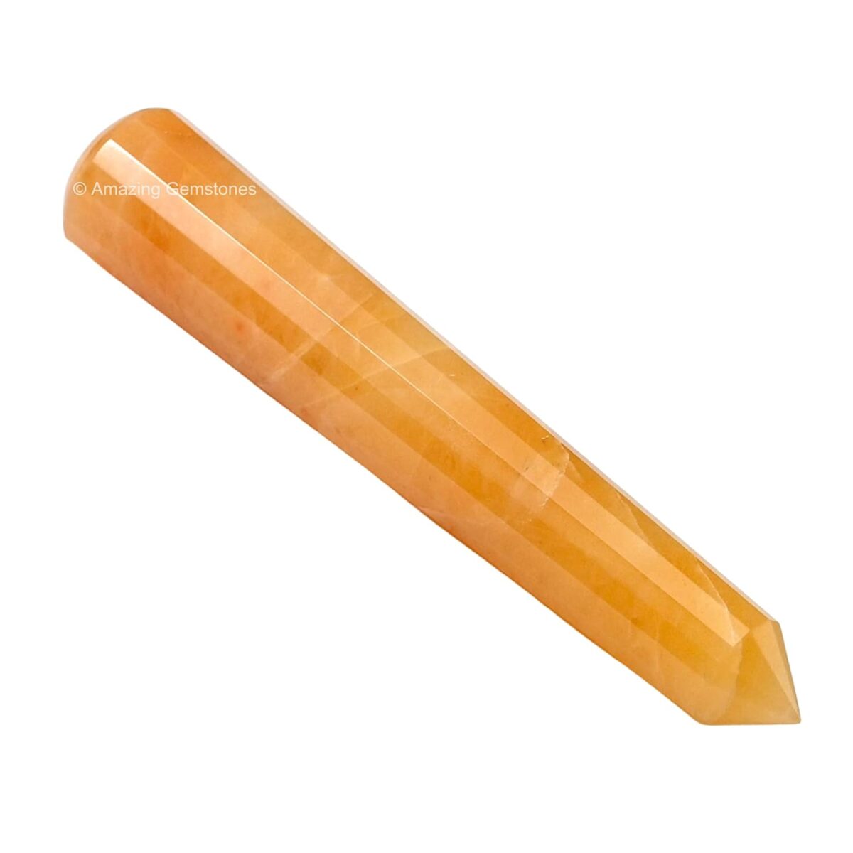 (Pointed) Yellow Aventurine Crystal Wand Massage Stick - Pelvic Wand Gua Sha for Adults - Crystals and Healing Stones Massage Wands for Adults Gifts - Image 2