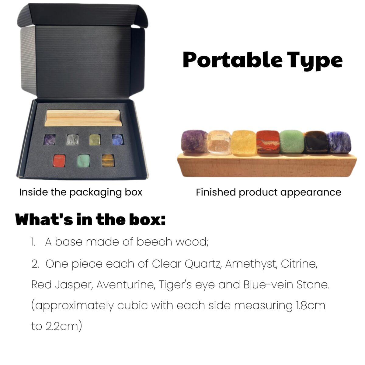 AGG Premium Natural Crystals and Healing Stones,7 Chakra Stones,Raw Healing Crystals and Stones Set,Birthday Gifts for Mothers,Reiki,Spiritual Energy & Meditation Kit,Clear Quartz,Amethyst,Citrine(P) - Image 2