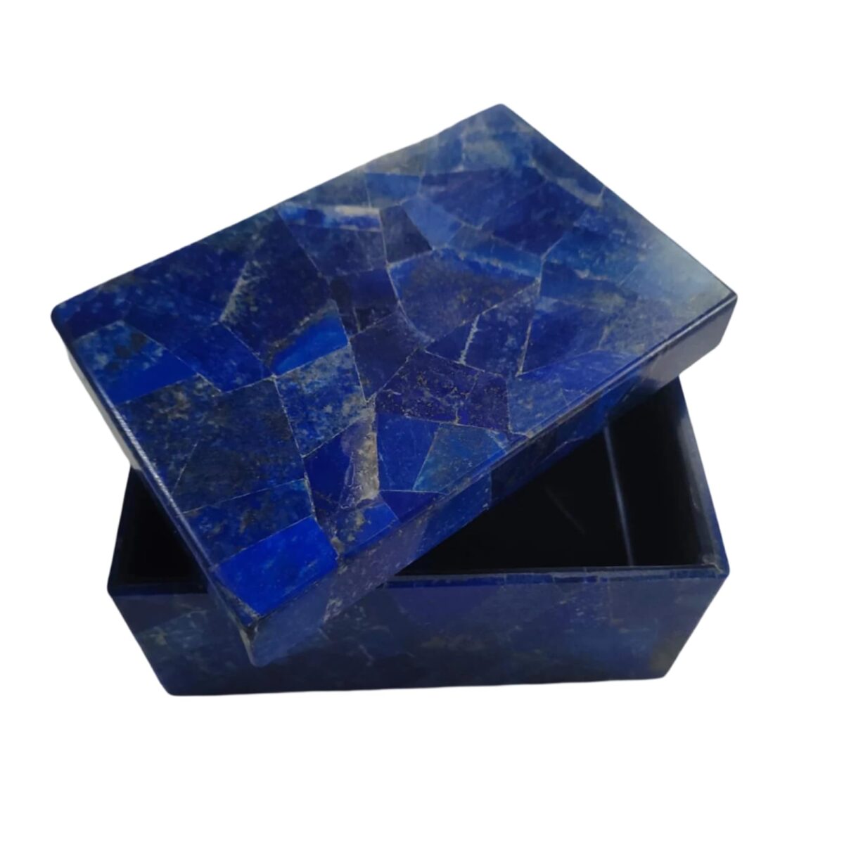 Lapis Lazuli Jewelry Box Crystal Gemstone Deep Blue Decorative Box Spiritual Healing Stone for Spiritual Rings, Earrings, Bracelets, Keepsakes Holidays, and Special Occasions - Image 2