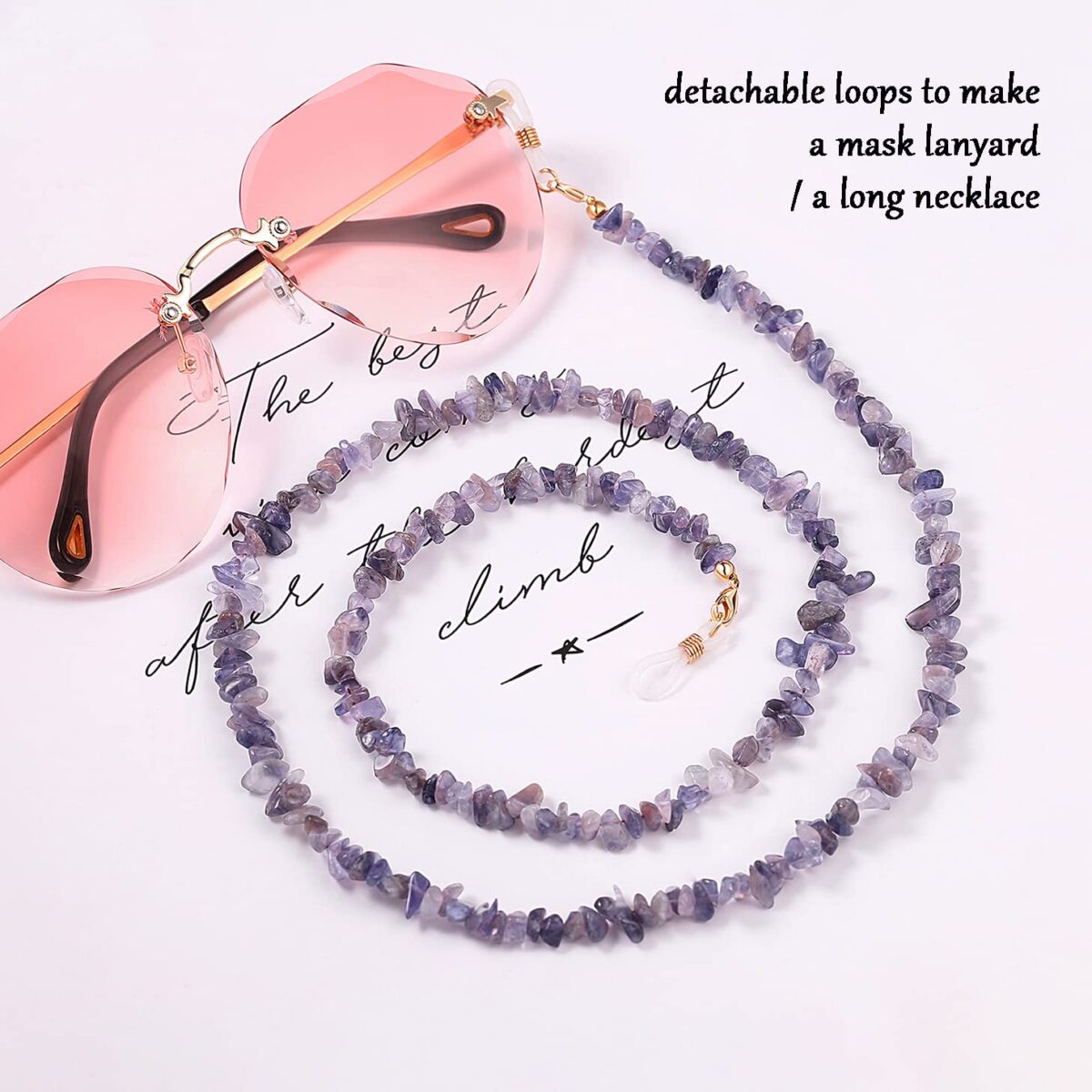 PEARLADA 18K Gold Eyeglass Chain Sunglasses Strap Holder Reading Glasses Retainer Gold Beaded Chain String Cord Lanyard - Image 7