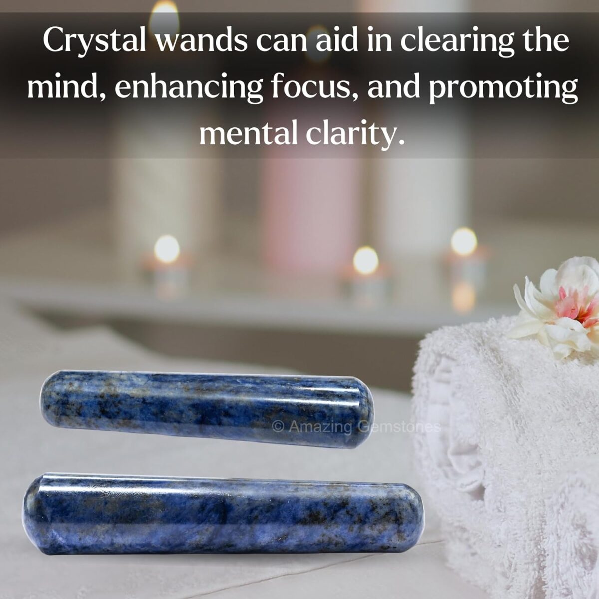 (Smooth) Crystal Wand Massage Stick - Pelvic Wand Gua Sha for Adults - Crystals and Healing Stones Massage Wands for Adults Gifts - Image 7