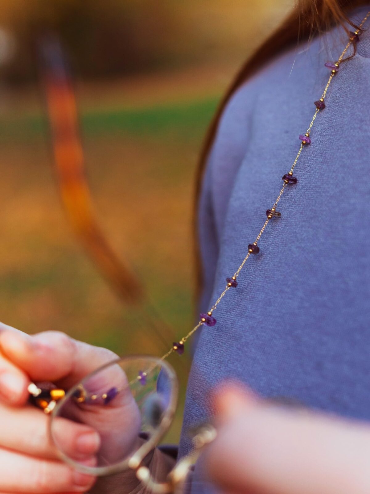 Glasses Chain for Women Eye Glasses Holders Around Neck Natural Crystal Eyeglasses Strap Sunglass Chains for Women - Image 4