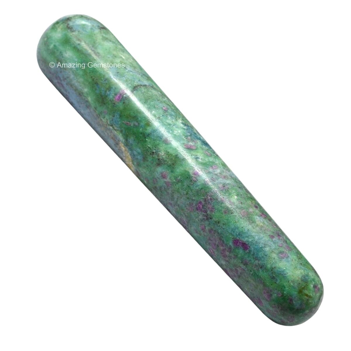 (Smooth) Ruby Fuchsite Crystal Wand Massage Stick - Pelvic Wand Gua Sha for Adults - Crystals and Healing Stones Massage Wands for Adults Gifts - Image 2