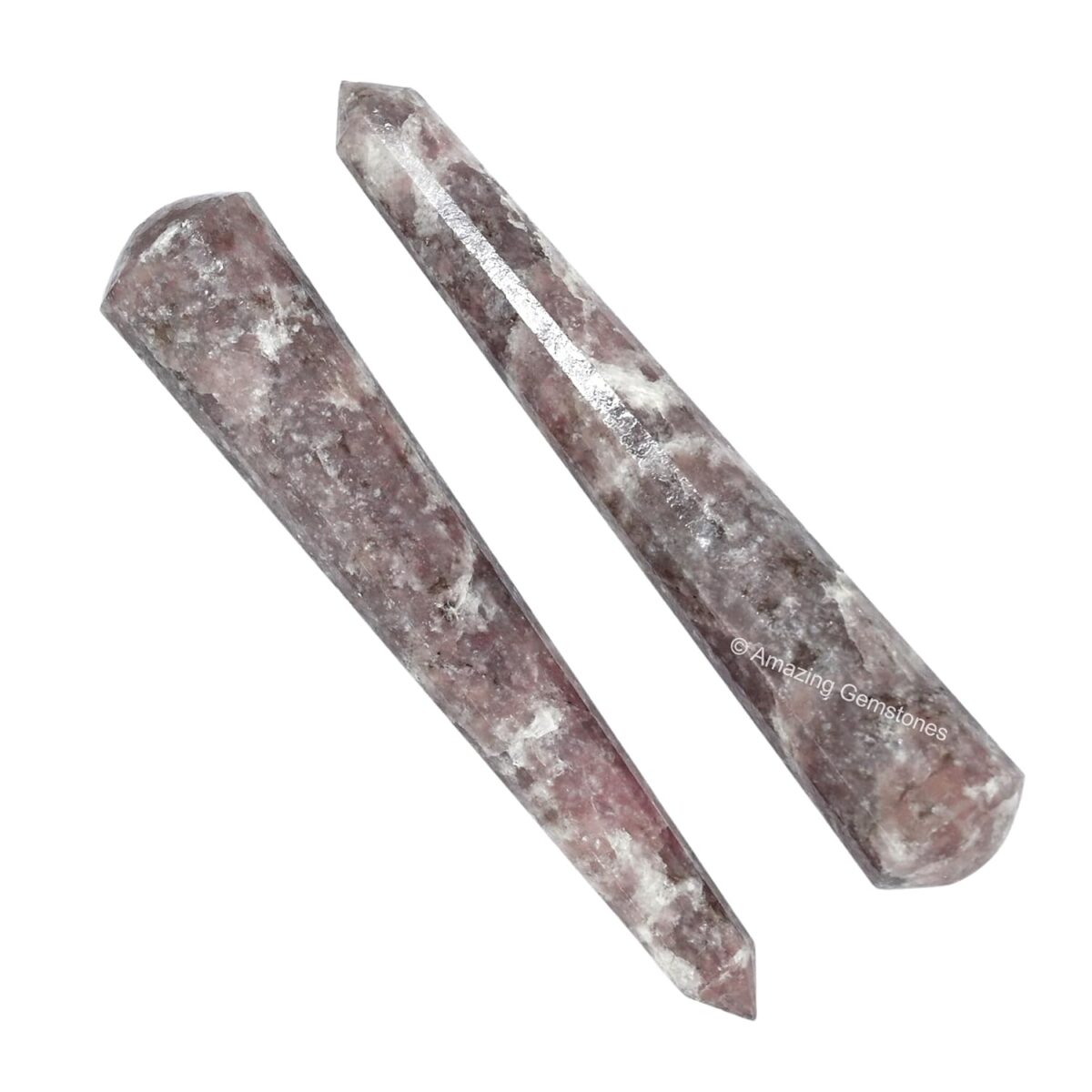 (Pointed) Lepidolite Crystal Wand Massage Stick - Pelvic Wand Gua Sha for Adults - Crystals and Healing Stones Massage Wands for Adults Gifts - Image 4