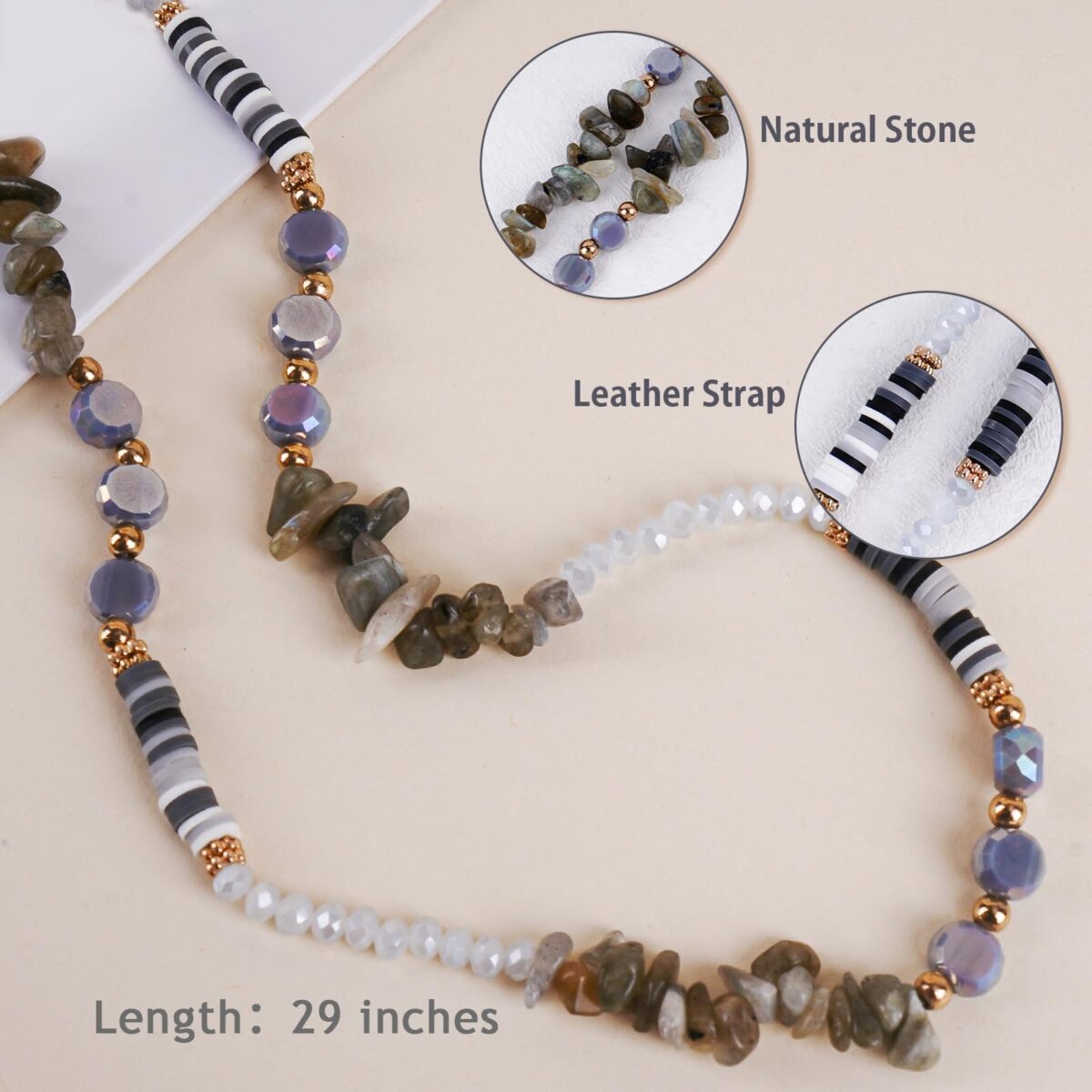 Crystal Glasses Chain for Women, Eye Glasses Holders Around Neck, Stylish Beaded Sunglasses Strap - Image 2