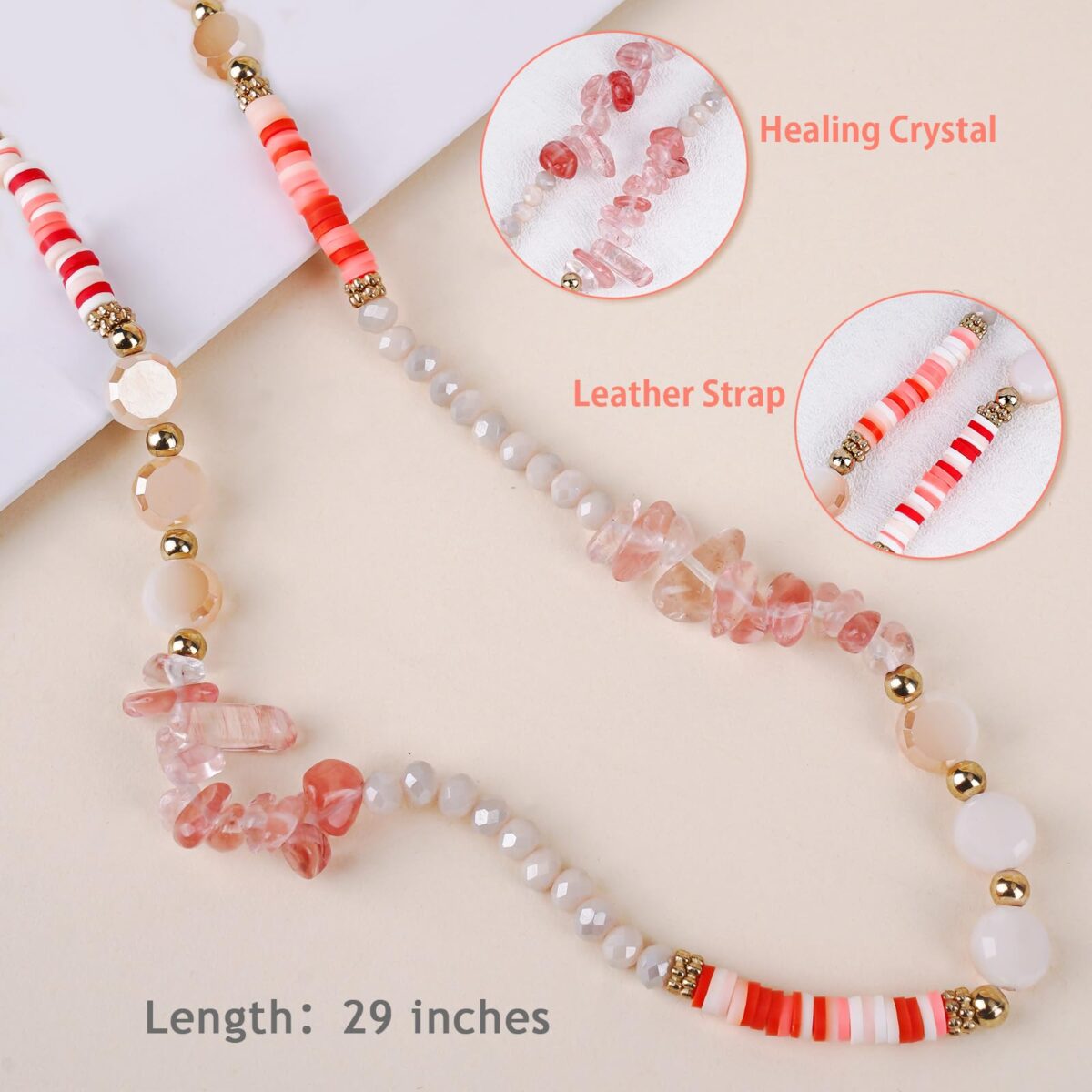 Crystal Glasses Chain for Women, Eye Glasses Holders Around Neck, Stylish Beaded Sunglasses Strap - Image 3