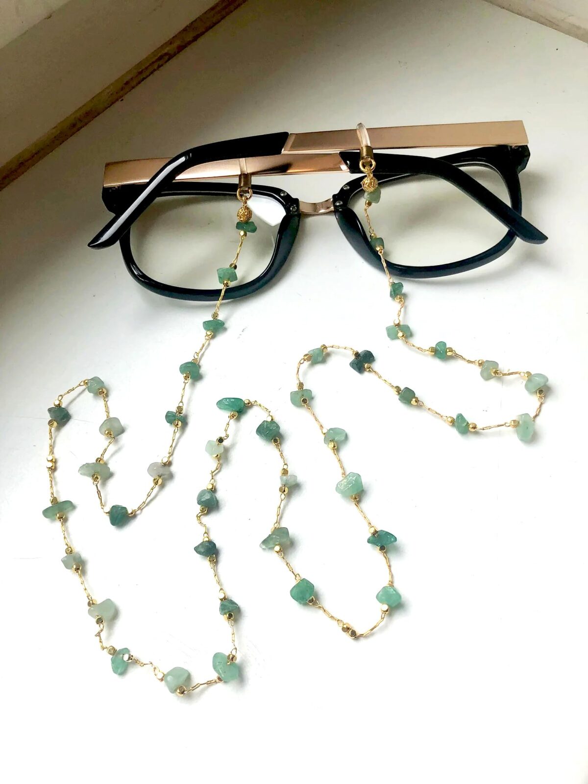 Glasses Chain for Women Eye Glasses Holders Around Neck Natural Crystal Eyeglasses Strap Sunglass Chains for Women - Image 4
