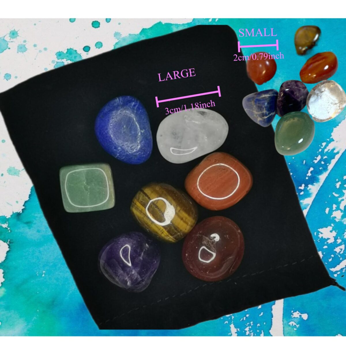 7 Chakra Natural Crystal Healing Stone Necklace Set,5 Handmade Adjustable Crystal Holder Necklaces Cord Cage Black Pink Brown White Ropes,Spiritual Jewelry Gift for Women, Yoga, Meditation - Image 3