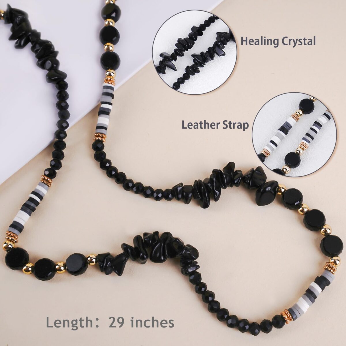 Crystal Glasses Chain for Women, Eye Glasses Holders Around Neck, Stylish Beaded Sunglasses Strap - Image 2