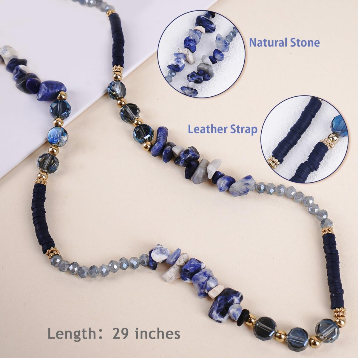 Crystal Glasses Chain for Women, Eye Glasses Holders Around Neck, Stylish Beaded Sunglasses Strap - Image 2