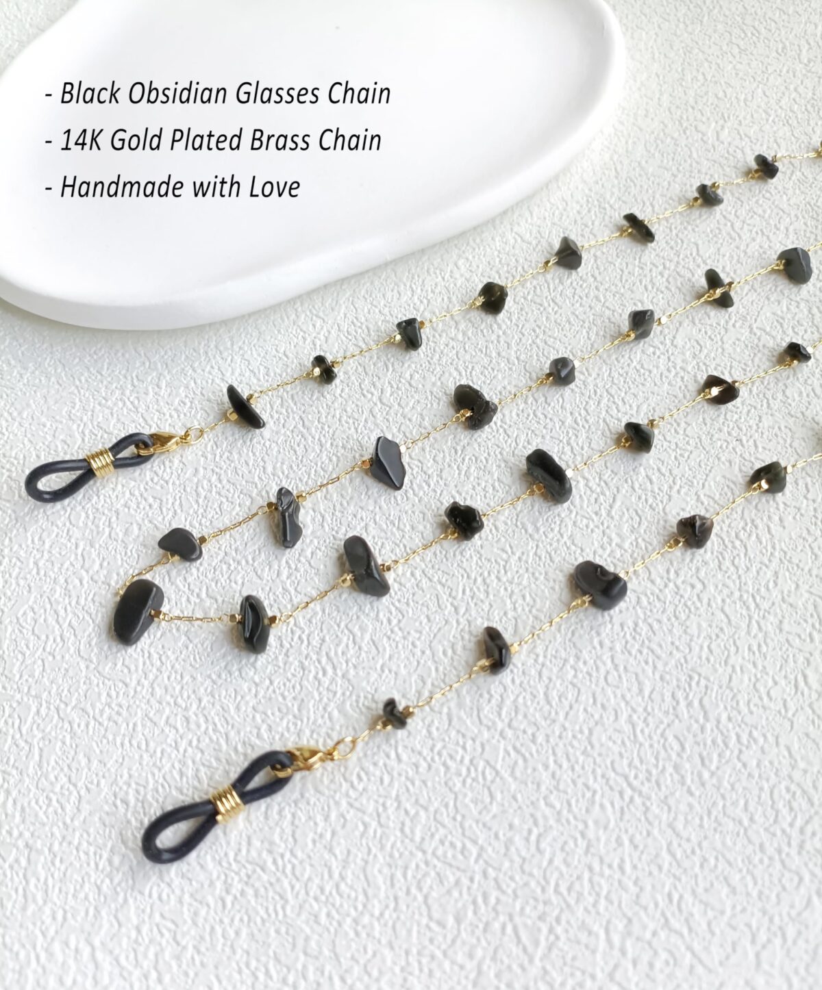 Glasses Chain for Women Eye Glasses Holders Around Neck Natural Crystal Eyeglasses Strap Sunglass Chains for Women - Image 4