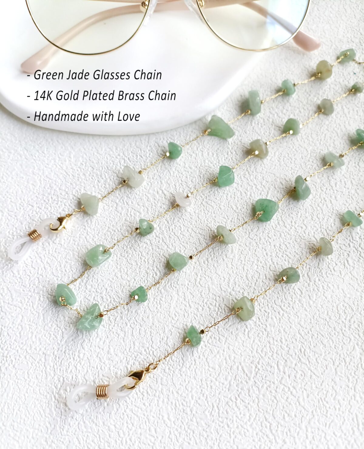 Glasses Chain for Women Eye Glasses Holders Around Neck Natural Crystal Eyeglasses Strap Sunglass Chains for Women - Image 5