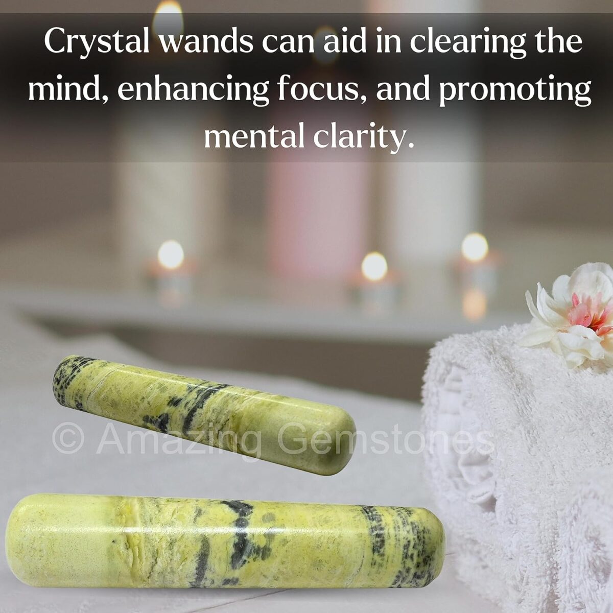 (Smooth) Serpentine Crystal Wand Massage Stick - Pelvic Wand Gua Sha for Adults - Crystals and Healing Stones Massage Wands for Adults Gifts - Image 7