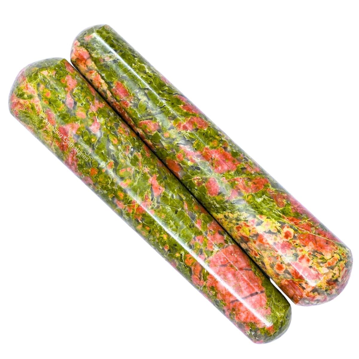 (Smooth) Unakite Crystal Wand Massage Stick - Pelvic Wand Gua Sha for Adults - Crystals and Healing Stones Massage Wands for Adults Gifts - Image 3
