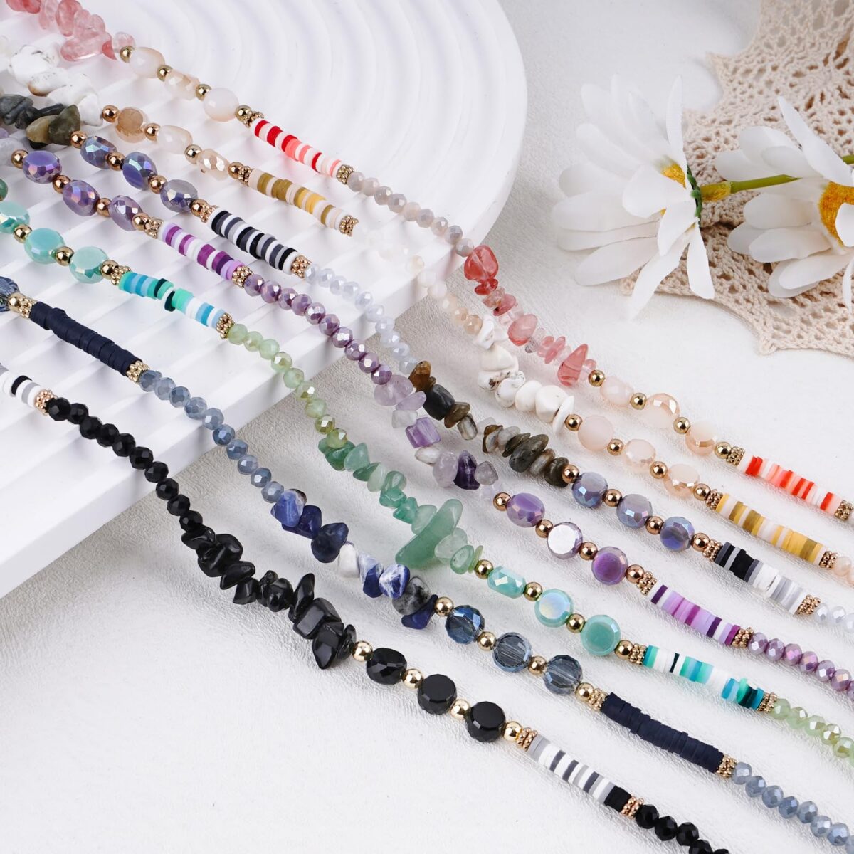 Crystal Glasses Chain for Women, Eye Glasses Holders Around Neck, Stylish Beaded Sunglasses Strap - Image 6
